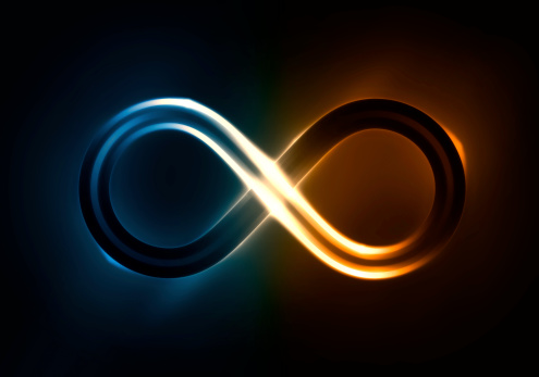 Illusion of and infinity symbol lighting up